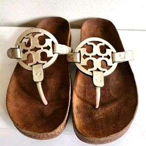Tory Burch Designer Beige Cloud Sandals for Women Size 6.5